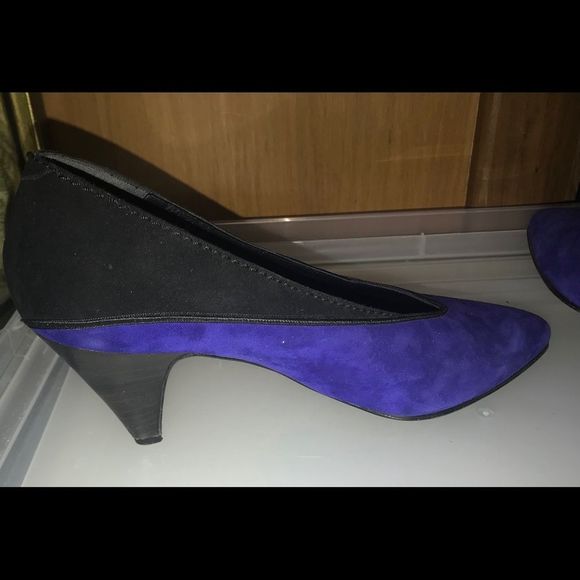 Susan Bennis Shoes Purple Black 8B fit 7B Original Owner - Picture 5 of 8